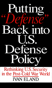 Putting Defense Back in Defense Policy