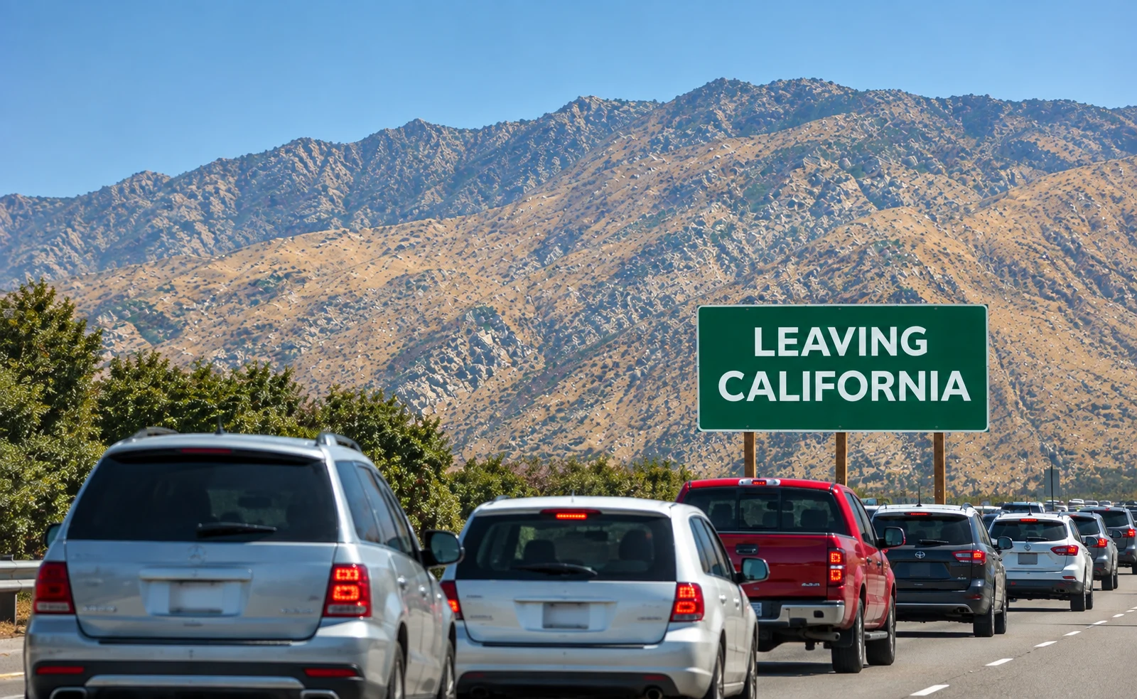 Leaving California Sign