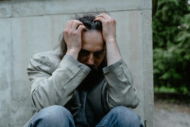 Depressed Homeless Man
