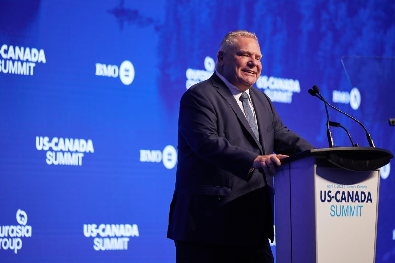 Doug Ford at the inaugural US-Canada Summit, hosted by Eurasia Group and BMO Financial Group
