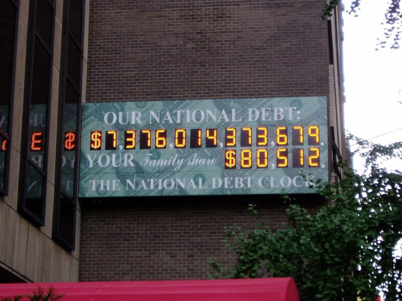 US national debt clock 2004